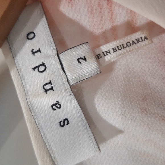 Sandro Sleeveless Jewel Tones Hi Low Peplum Top Sz 2 - Picture 2 of 5